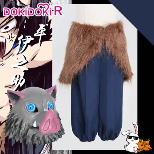 DokiDoki-R Anime Demon Slayer: Kimetsu no Yaiba Cosplay Hashibira Inosuke Costume Men Kimetsu no Yaiba Cosplay Inosuk Costume