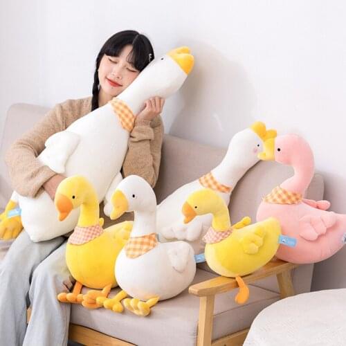 Cute Goose Stuffed Toys Animal Baby Accompanying Dolls Plush Comfort Dolls Soft Pillow Nordic Home Decor Baby Girls Kawaii Gift