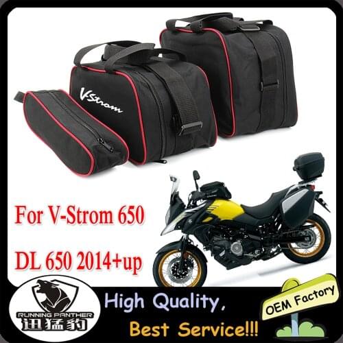 Motorcycle Luggage Bag For SUZUKI V-STROM DL650 DL 650 Black Trunk Inner Bags vstrom 650 2014-2020 2019 V-Strom 650 inner bag