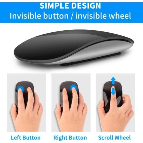 2.4G Bluetooth Dual Mode Wireless Mouse For Ipad Apple Laptop Style Touch Wireless Charging Bluetooth Mouse For Laptop Office