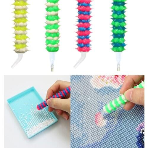 5D Diamond Painting Tool Accessories Caterpillar Anti-Fatigue Point Drill Pen Plastic Tray Glue Sticky Mat Kits DIY Art Crafts