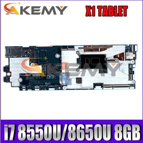 NM-B271 motherboard For ThinkPad X1 Tablet 3rd laptop motherboard FRU 01AW881 01AW879 i7 8550U/8650U 8GB tested OK Mainboard