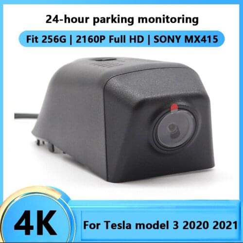 New! 4K Car Wifi DVR Dash Cam Full HD 2160P For Tesla model 3 2020 2021 Control by Mobile Phone App Novatek 96670 + SONY IMX 415