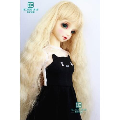 BJD doll clothes girl dress fits 1/3 58--62cm bjd SD10 SD13 DD doll fashionable elegant black evening gown cat ear dress