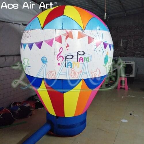 Customized Full print advertising sign inflatable rooftop air balloon,roof decoration with free printing made by Ace Air Art
