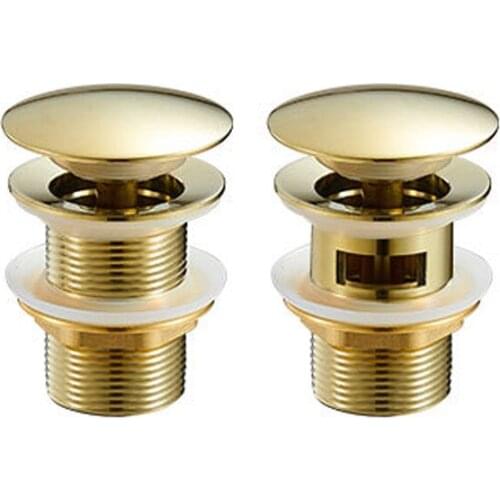 Black/Gold/Silver Brass Waste Stopper Bathroom Basin Sink Pop Up Drain Waste Stopper Bathroom Faucet Accessories