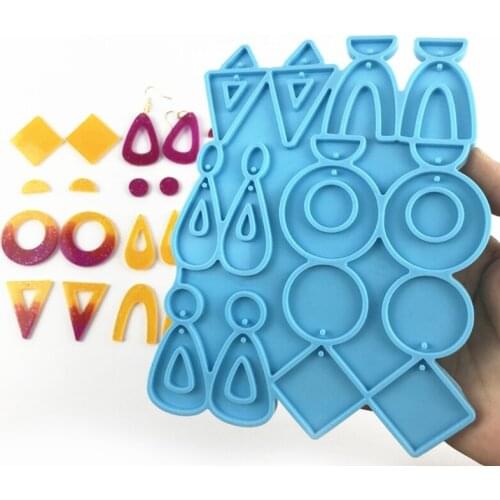 Earrings Epoxy Resin Mold Ear Studs Dangle Casting Silicone Mould DIY Crafts Jewelry Pendants Making Tool