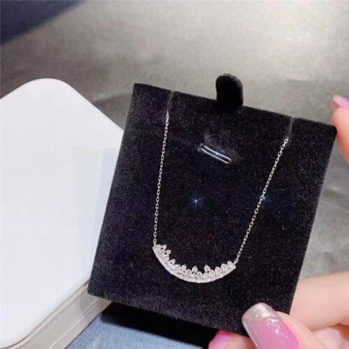 Huitan Bling Bling Pendant Necklace for Women Full Paved Cubic Zirconia Chic Girls Accessories Gift High Quality Wedding Jewelry