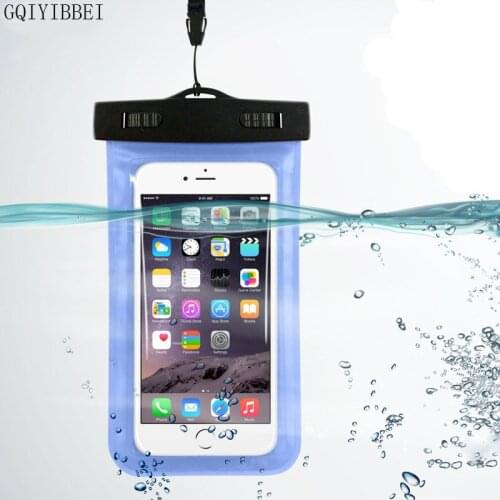 GQIYIBBEI Universal Waterproof Case Clear Transparent Dustproof Dry Cellphone Storage Bag With Neck Strap for Smartphones