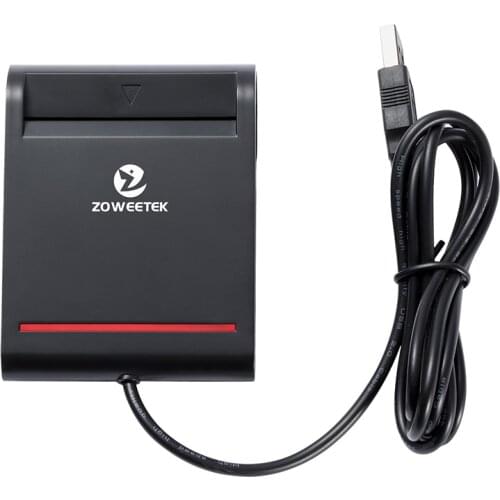 Zoweetek 12026-2 Easy Comm USB EMV Smart Card Reader Writer with Driver CD For ISO 7816 EMV Chip Tags SIM /ATM / IC / ID Cards