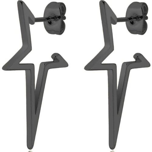 WANGAIYAO new geometric five-pointed star earrings accessories stainless steel earrings