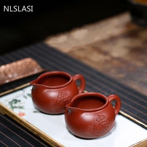 Yixing Classic purple clay Fair Cup Cha Hai Master Teacup Handmade Tea set Accessories Dahongpao Customized Authentic 160ml
