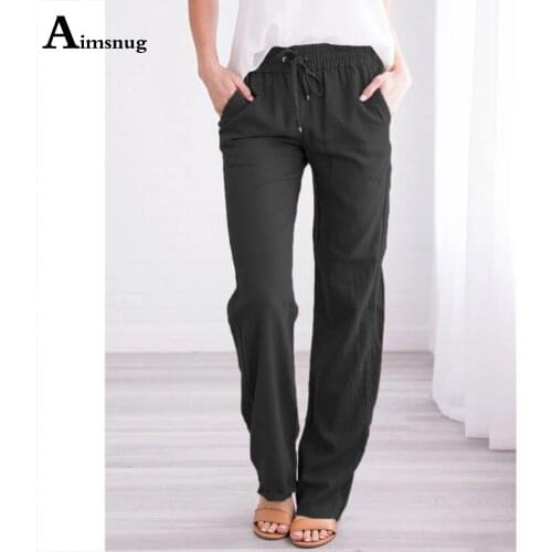Womens Pants 2021 Summer Casual Drawstring Trouser with Pocket Loose Harem Pantalon Plus size 3xl Ladies Ankle-Length Pants