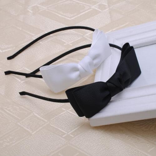 1pc grosgrain ribbon bows gilrs toddler hairbands women headbands lady hair hoop boutique tiara hair accessories for girls
