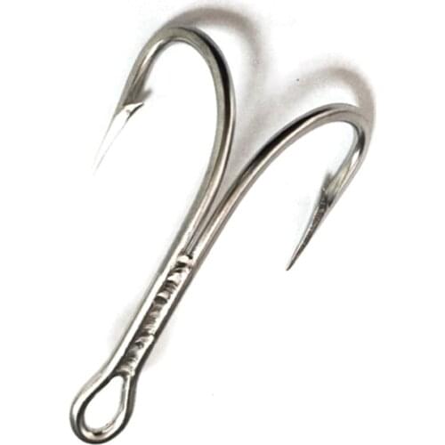 10pcs/lot Double Fishing Hooks Saltwater fishing tackle Double Dual Fishing Hook For Jig
