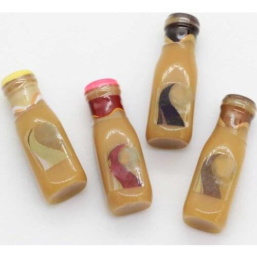 100/50pcs 3D Mini Coffee Bottle Resin Cabochon For DIY Handmade Craft Supplies Phone Case Decoration