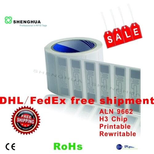 2000pcs/roll RFID LABEL UHF LABEL TAG RFID TAG adhesive sticker 915mhz ALIEN H3