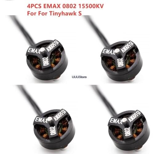 4PCS/lot EMAX 0802 15500kv 1.5mm Brushless Motor For Indoor Racing Drone/ Tinyhawk S Performance Spare Part