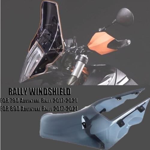 Motorcycle Windshield Windscreen Accessories Double Bubble Acrylic For 790/890 Adventure Rally Light Grey or Clear