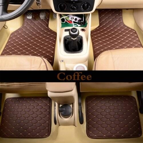4pcs PU Leather Car Floor Mats for Jeep Grand Cherokee 2004 2015 2014 wj wk2 Patriot Renegade Compass 2007 Foot Pads Protector