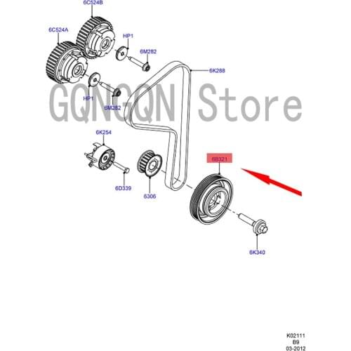 CAR crankshaft pulley For dMo nd eoE cos po rtF ies taE sco rtF oc usB-M axF igo Belt transition pulley Idler pulley