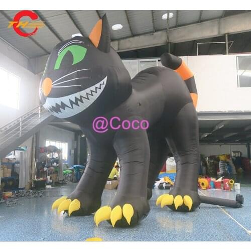Free air shipping to door,5m-17ft Jack-o'-lantern Holiday outdoor giant halloween decoration inflatable cat replica model