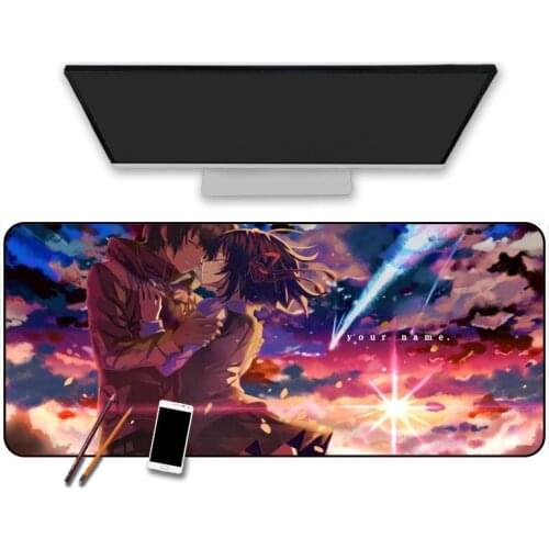 MRGLZY anime girl big mouse pad computer keyboard desk mat gaming accessory pad waterproof non-slip household carpet pad XXL