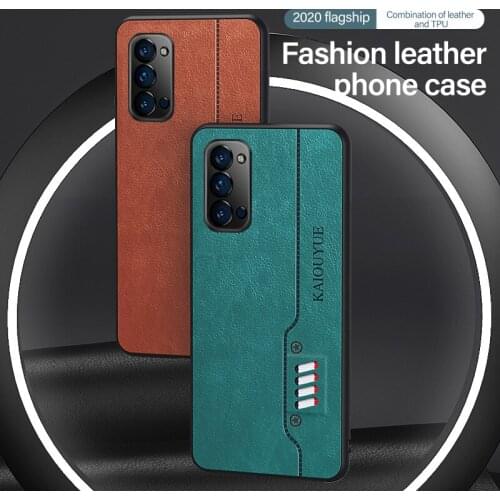 Ultra-thin Cassette Leather Phone Case For OPPO R17 Reno 4 3 Pro Find X2 X50 K7 K5 A11 A92s Luxury Silicone Protection Cover