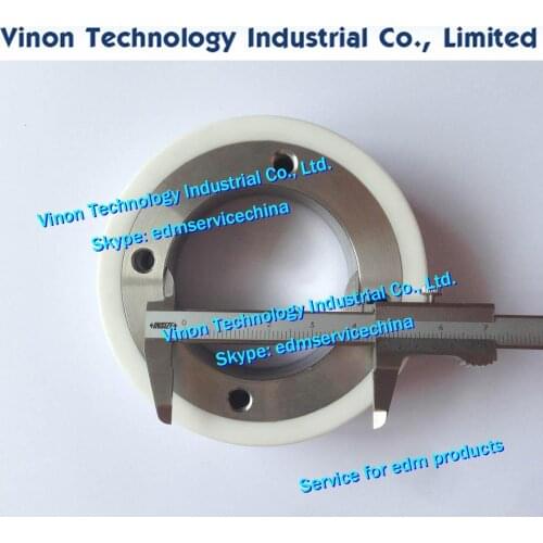 F413 F413C Pinch Roller (White/Black Ceramic+SUS) edm spare parts Ø80x47x22t mm A290-8112-X382 for 0iA,0iB,1iA,1iB,1iC series