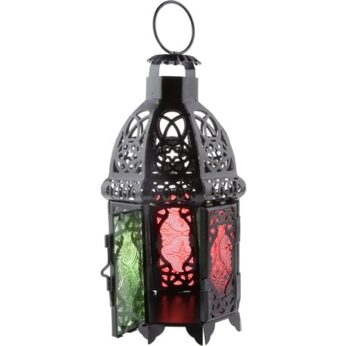 LANTERN HOLLOW METAL HANGING HOUSE GARDEN TEA LIGHT CANDLE HOLDER WEDDING