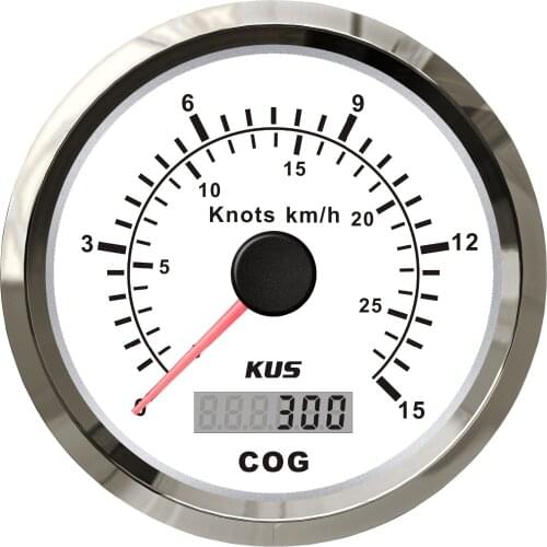 KUS 85mm GPS speedometer velometer 15knots with mating antenna with backlight