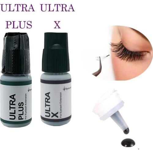 5 Bottles Ultra Plus/Ultra X Korea Original Adhesive 5ml For Eyelash Extensions Latest Most Powerful Adhesive Eyelash Glue