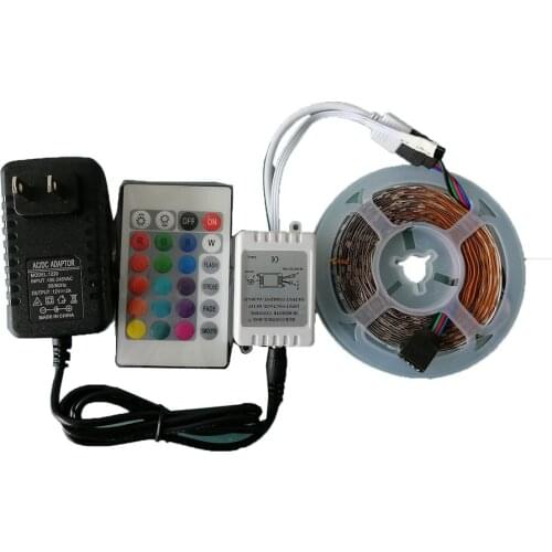 Led Night Light Strip Marquee Belt With 24-Key Controller Color Box Set Waterproof 3528Rgb Lighting Home Decoration