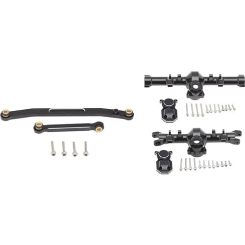 Metal Tight Tolerance Steering Link Rod for 1/24 Axial SCX24 90081 AXI00002 & Metal Front & Rear Axle Diff Cover