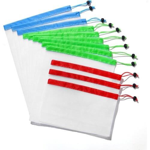 12pcs Reusable Mesh Produce Bags Washable Eco Friendly Bags Shopping Bags for Grocery Shopping Storage Fruit Vegetable Toys