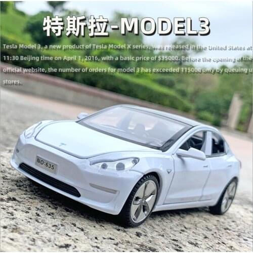 1:32 Car Model 2020 New Tesla MODEL3 MODELS MODELX Alloy Car Model Sound Light Pull Back Toy Car Gift For Boys Decoration Model