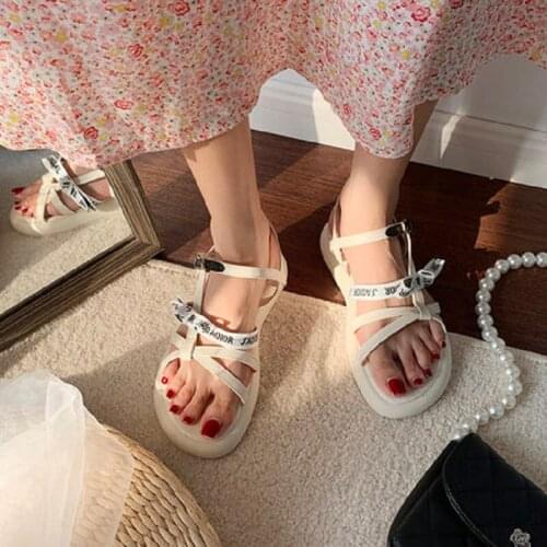 Roman Style Fashion Casual Flat-Bottomed Comfortable College Style All-Match Ladies Sandals Summer Hot Sale