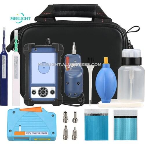 FTTH Tool kit 1set / 11pcs optical fiber cleaning kit 400X amplifier optical fiber cleaning pen cleaning fiber optic tool box