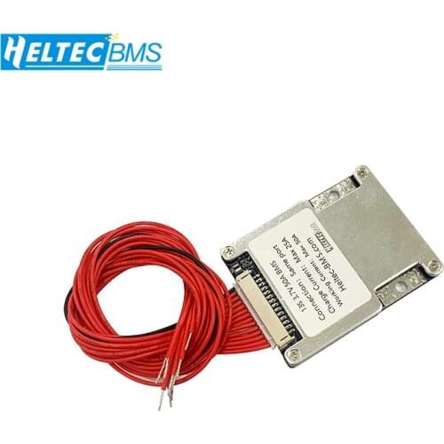 13S/14S 48V with Balance heat sink Lithium battery protection board Same port protection board with cables 45A BMS board