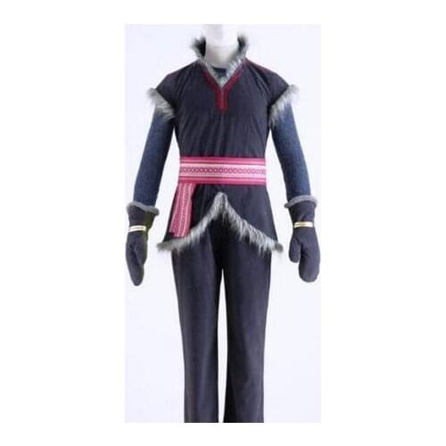 Full set Snow Queen Costumes Anime Kristoff Suit Mens Clothing free shipping