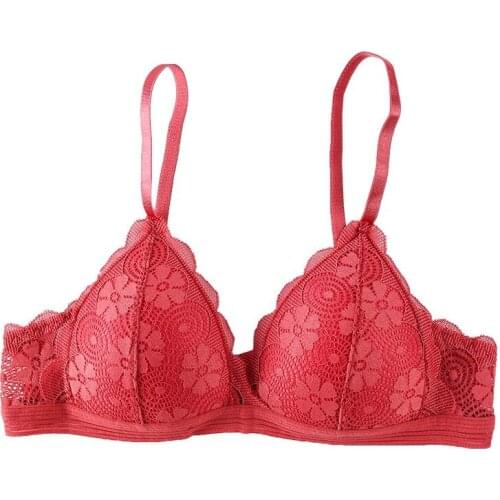 Sexy Lace Bras Women Lingerie Push Up Wirefree Underwear Bra Ultra Thin Soft Cup French Bralette Female Deep V Brassiere est
