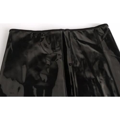 Sexy PVC Corset Skirt Women Set Vinyl Leather Wetlook Shiny Girl Bar Nightclub DS Dance Racing Girl Party Outfit