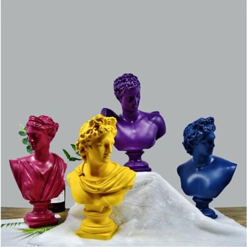 APOLLO APHRODITE VENUS DAVID STATUE ART SCULPTURE RESIN CRAFT BUST SKETCH HEAD FIGURINE HOME DECORATION R408
