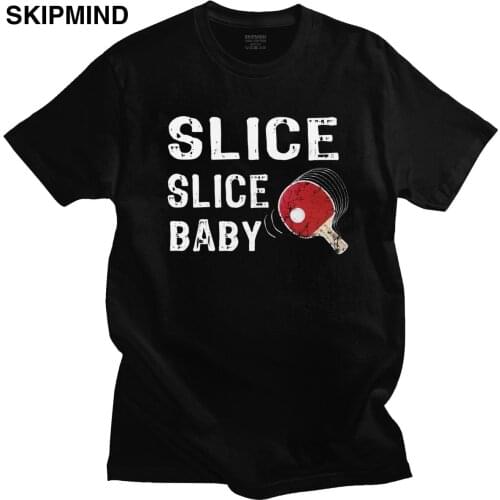 Top Fun Ping Pong Tshirt Man Pure Cotton Slice Slice Baby Tee Shirts Round Neck Short-Sleeve Printed T-shirt Clothes Gift Idea