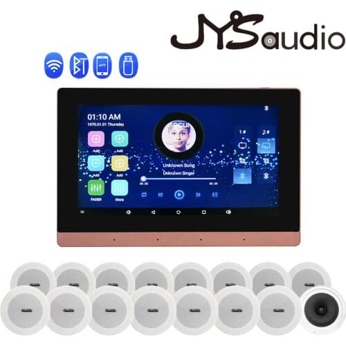 Bluetooth Stereo Wall Sound Amplifier Android 5.1 WiFi Smart Touch Screen Preamplifier PA Roof Ceiling Speaker Home Audio System