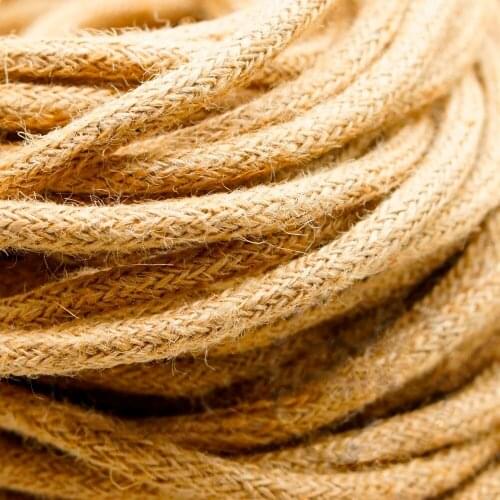 2m,3m,5m,10m 2x0.75 Vintage Hemp Rope Cable Vintage Fabric Cord Restro Industrial Lamp Pendant Wire Light Accessories Diy