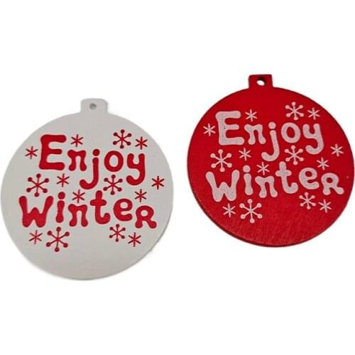 10pcs 6*5.5cm Christmas Crafts Christmas Wooden Ornaments for Kids Christmas Tree, DIY Christmas Hanging Decoration