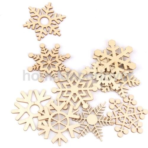 10pcs Mixed Snowflake Ornaments Christmas Tree Decor For Home Festival Party