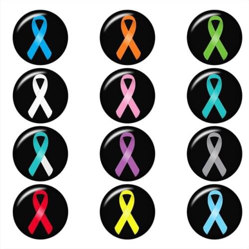 50PCS Charm ancer Ribbon Glass Button Snap Jewelry Charm Fit For DIY 18mm Snap Jewelry Button Bracelet&Necklace Jewelry