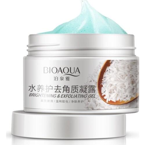 140g BIOAQUA Facial Cleanser Natural Facial Exfoliator Exfoliating Whitening Brightening Peeling Cream Gel Face Scrub Removal